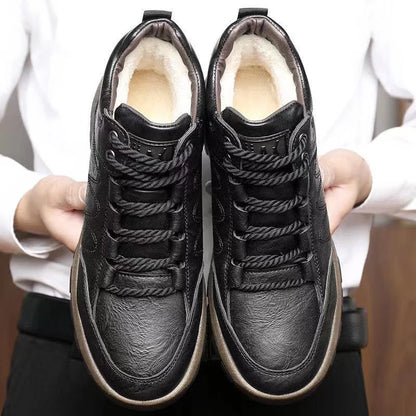 Men’s Winter Sneakers High Top Leather Lined Hiking Casual Sports Shoes