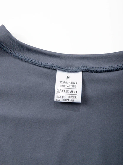 Men's Running T Shirt Quick Dry Shirt Yoga Training Compression Sports Tops Long Sleeve Solid Running Sweatshirt T-Shirts