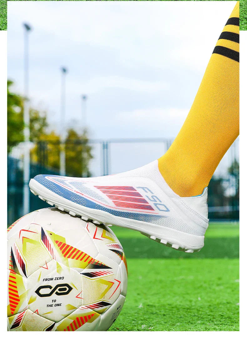 Men Soccer Shoes Training TF Football Boots Futsal Ultralight Match Long Spikes Breathable Indoor Sneakers Cleats Drop Shipping
