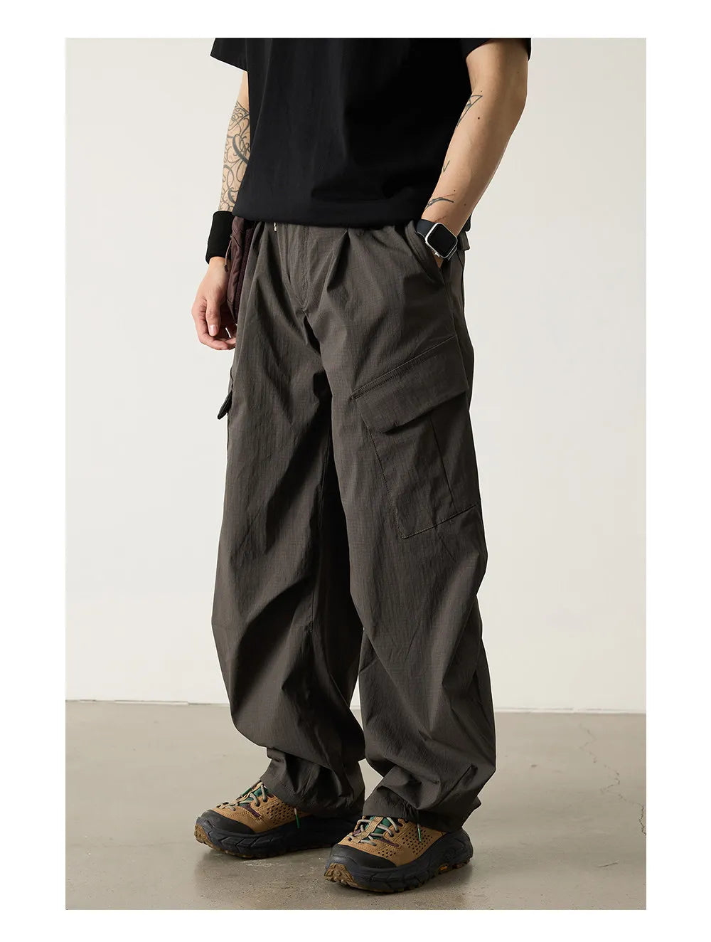 Unisex Outdoor Quick Dry Lightweight Techwear Hiking Cargo Pants Loose Fit Casual Sports Spring Summer Thin Long Pants Trendy