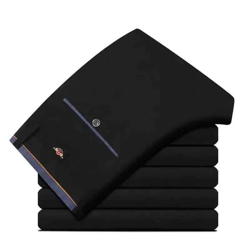 Black Suit Pants for Men Spring and Autumn Stretchy and Non-Ironing Office Trousers Slim Fit Formal Pants for Men Dress Pants