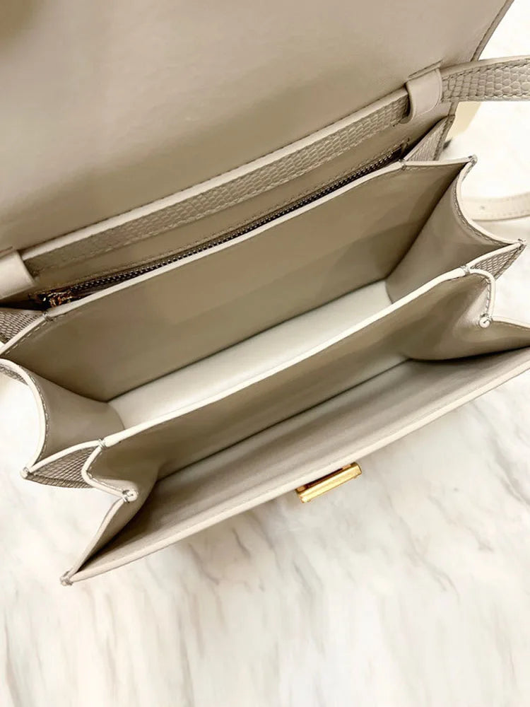 New Women Small Box Bag Single Shoulder Handbag Solid Fashion Brand Cow Split Leather Flap Tofu Bags Ladies Sling Messenger Bag