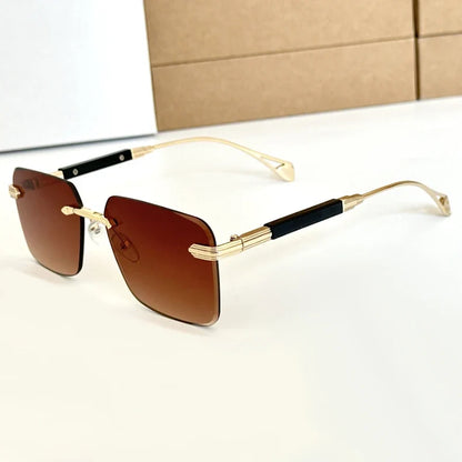 2024 Fashion Sunglasses For Men Luxe Rimless Sunglasses Women Trendy Vintage Glasses Lunette Soleil Femme Gafas De Sol Hombre