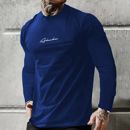 Vintage T Shirt 3D Simple Cross Print Casual Long Sleeve Men's Loose O Neck Comfortable Sweatshirt European Clothing 7Xl