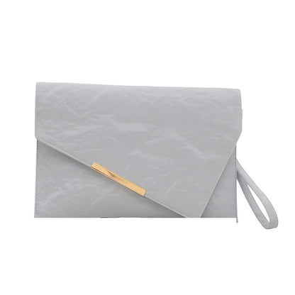 Fashion Women Clutch Soft PU Leather Solid Color Evelope Bag Wristlet Bags Female Small Handbags Day Clutches Evening Party Bags