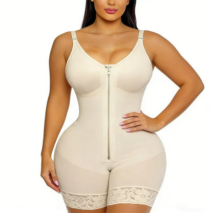 Fajas Body Shaper Tummy Control Butt Lifter Shapewear Bodysuit Zipper Design Crotch Postpartum Waist Trainer Slimming Girdles