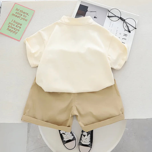 Baby Boys Clothes Sets Baby Summer Casual Panda Print T-shirts + Shorts Suits Outfits Children Boys Cartoon Clothing Sets