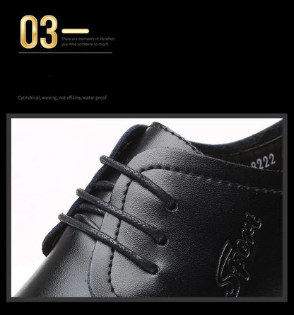 Men's Shoes Black Leather Formal Shoes for Men Oxfords Male Wedding Party Office Business Shoe Man zapatos de hombre Plus Size