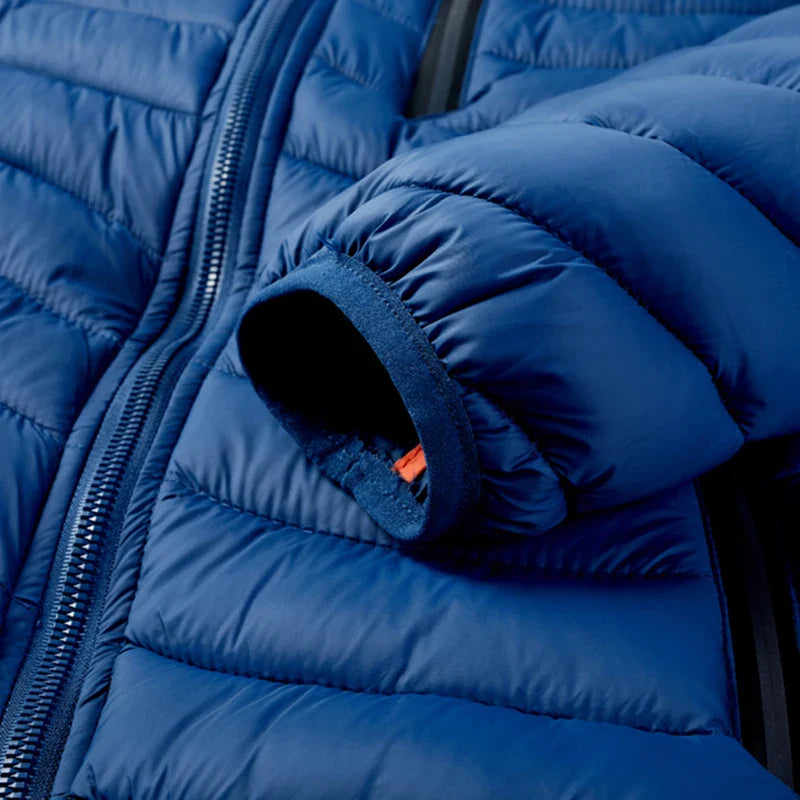 Mens Lightweight Outdoor Puffer Jacket Hooded Insulated Thermal Puffy Winter Heated Running Travle Casual Cotton Outdoor Coat