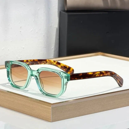 Handmade Thick Acetate Sunglasses Square Japanese Style High Quality Classical Vintage Eyeglasses for Men Women with Case