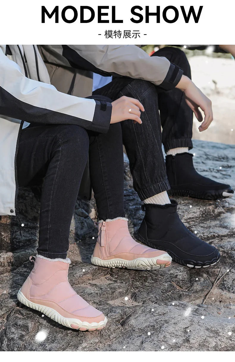 Cotton Boots Men/women Large Size 47 Waterproof Snow Boots Winter Warm  Comfort Zipper Anti Cold Non-slip Cotton Boots