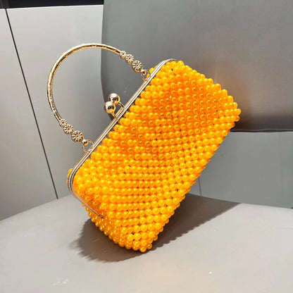 Purses and handbag luxury Designer Clutch purse handmade Pearl decoration Party Wedding Evening bag banquet bag