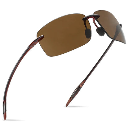 Sports Sunglasses for Men Women Tr90 Rimless Frame for Running Fishing Golf Driving MJ8009