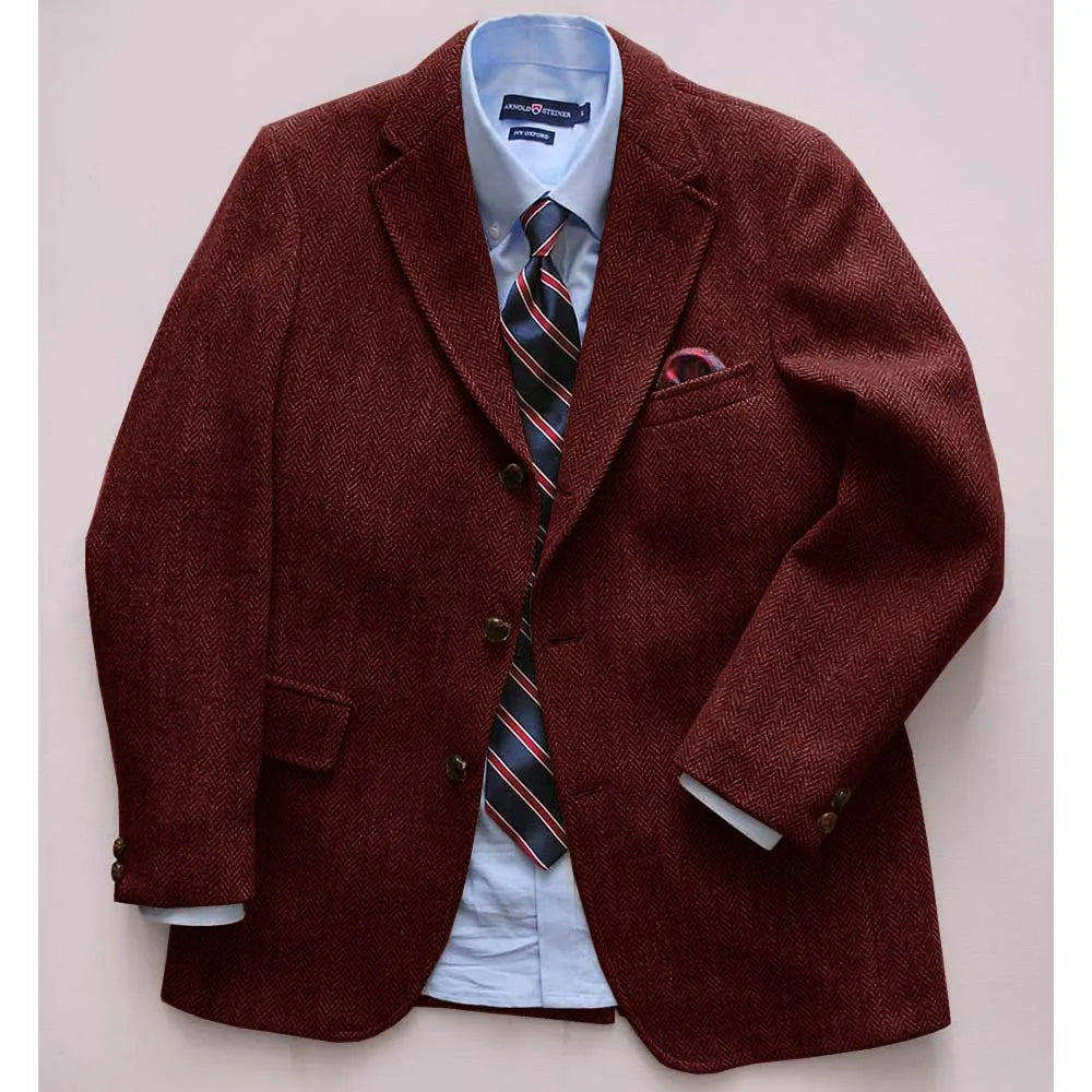 Men's Casual Blazer Herringbone Slim Fit Single Breasted Stylish Comfortable Jacket Men's Coat Double Breasted Blazer Men's Suit