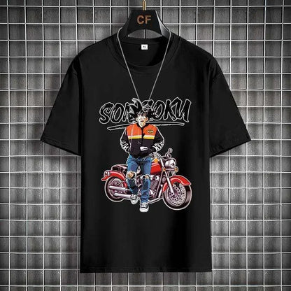 2026 Summer Dragon Ball Z Summer Trendy Short Sleeve Loose Fit T-Shirt Collaborative Release Bird Mountain Memorial Anime Goku