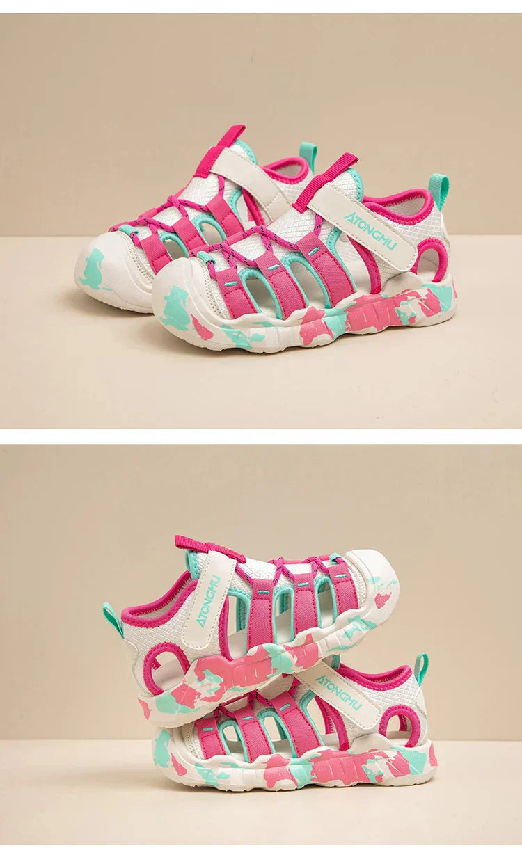 New Girls Sandals Children Water Shoes Cute Outdoor Non-slip Kids Sports Shoes Girls Boy Sandals Sneaker 4 To 12 Years