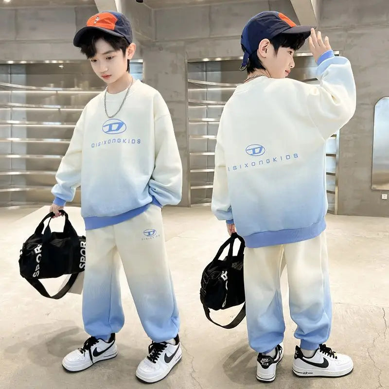 Sweatshirt Set Children's Clothing Boy Suit Costume 8 10 Year Old Clothes Boys Kids Junior Boys' Autumn Winter Child Sets Outfit