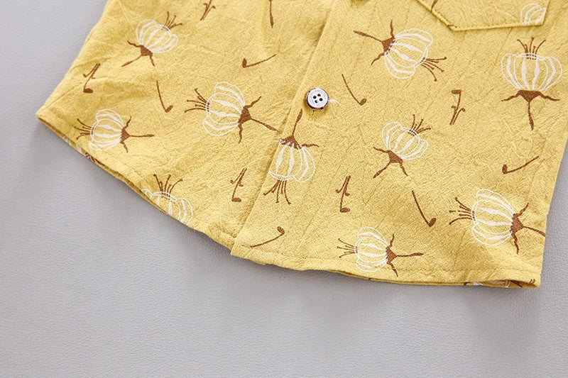 New Summer Fashion Children Baby Boys Clothes Suits Infant Full Printed Shirt Shorts 2pcs/Set Kids Toddler Casual Outfit 0-5Y