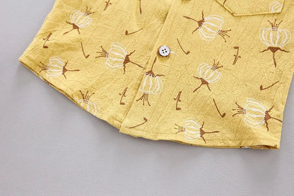 New Summer Fashion Children Baby Boys Clothes Suits Infant Full Printed Shirt Shorts 2pcs/Set Kids Toddler Casual Outfit 0-5Y