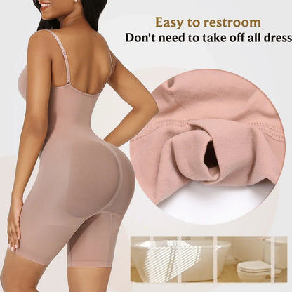 Shapewear for Women Tummy Control Bodysuit Mid Thigh Body Shaper Shorts for a Lifted Look