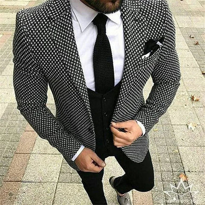 Grey Wedding Men Tuxedos Stand Collar Suit Men's Business Office Slim Fit Good Quality Male Suits 3 Pieces Sets