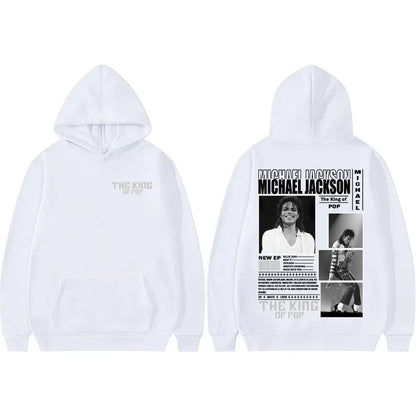 King of Pop Michael Jackson Bad Era Hoodies Men Women Fashion Hip Hop High Street Sweatshirt Fleece Casual Long Sleeve Pullovers