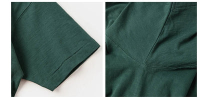 Rugged Bronson Loopwheel Tubular Pocket T-Shirt 220g Slub Cotton Men's Seamless Side Tee Short Sleeve