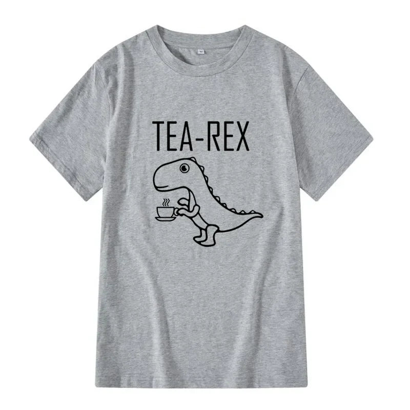 Summer Casual Men's T-shirt Top Quality Cotton Blend Cool Funny Dinosaur Design Printing O-neck For Men T-shirt Male Tee Shirts