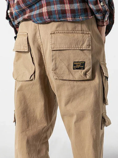 Korean Streetwear Cargo Jogger Pants Men Joggeing Loose Casual Sport Ankle-Lenght Trousers Fashion Sweatpants Male