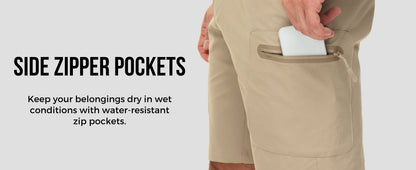 Summer Cargo Shorts Men's Quick Dry Hiking Fishing Shorts Multi-pockets Stretch Waist Casual Shorts Outdoor Male