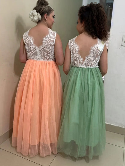 New Flower Girl Dress Baby Kids Summer Princess Party Lace Wedding Birthday Dresses Children Clothing 2 4  6 8 10 12 14