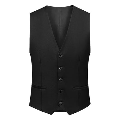 Man Waistcoat Single-breasted V-neck Male Suit Vest Simple Solid Color Comfortable Business Casual Versatile Men Vest