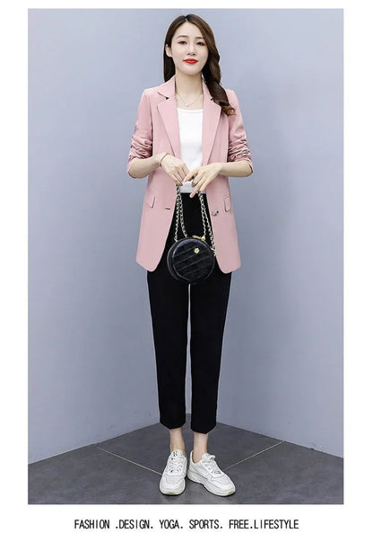 Spring Autumn Office Lady Blazer For Women 2025 Long Sleeve Slim High Quality Blazers Mujer Coats Jacket Winter Clothing Outwear