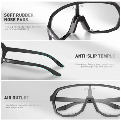Hiking Eyewear Sports Glasses Cycling Glasses Fashion Sunglasses for Men MTB Bike Bicycle Sports UV400 Hunting Driving