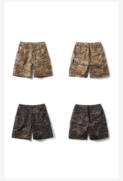 2025 Summer New Camouflage Tactic Shorts Men Oversize Outdoor Cargo Shorts
