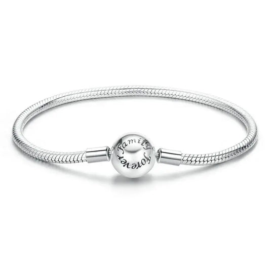 Bracelets jonc chaîne serpent classique en argent sterling 925 pour femmes, bijoux raffinés 14CM 17CM 19CM