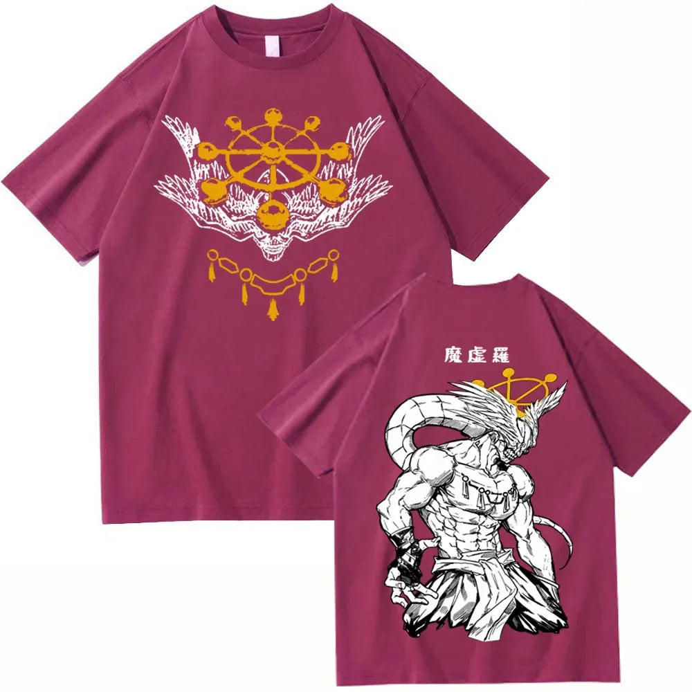 Anime Jujutsu-Kaisen Mahoraga T-shirt Man Woman Harajuku Short Sleeve O-neck Casual Shirt