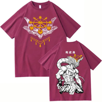 Anime Jujutsu-Kaisen Mahoraga T-shirt Man Woman Harajuku Short Sleeve O-neck Casual Shirt