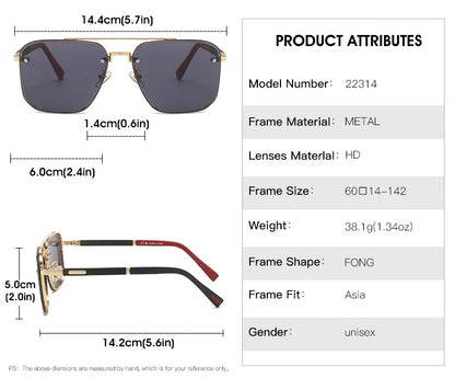 2023 Luxe Square Sunglasses For Men Vintage UV400 Sunglasses Women Trendy Fashion Sun Glasses Retro Gafas De Sol Hombre Lunette