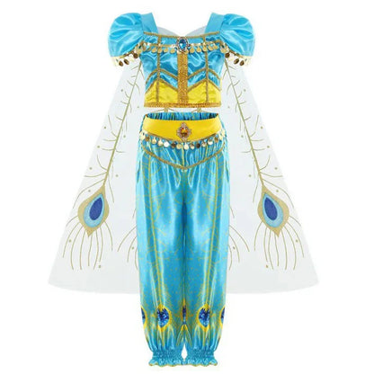 Halloween Party Princess Dress Kids Jasmine Costume