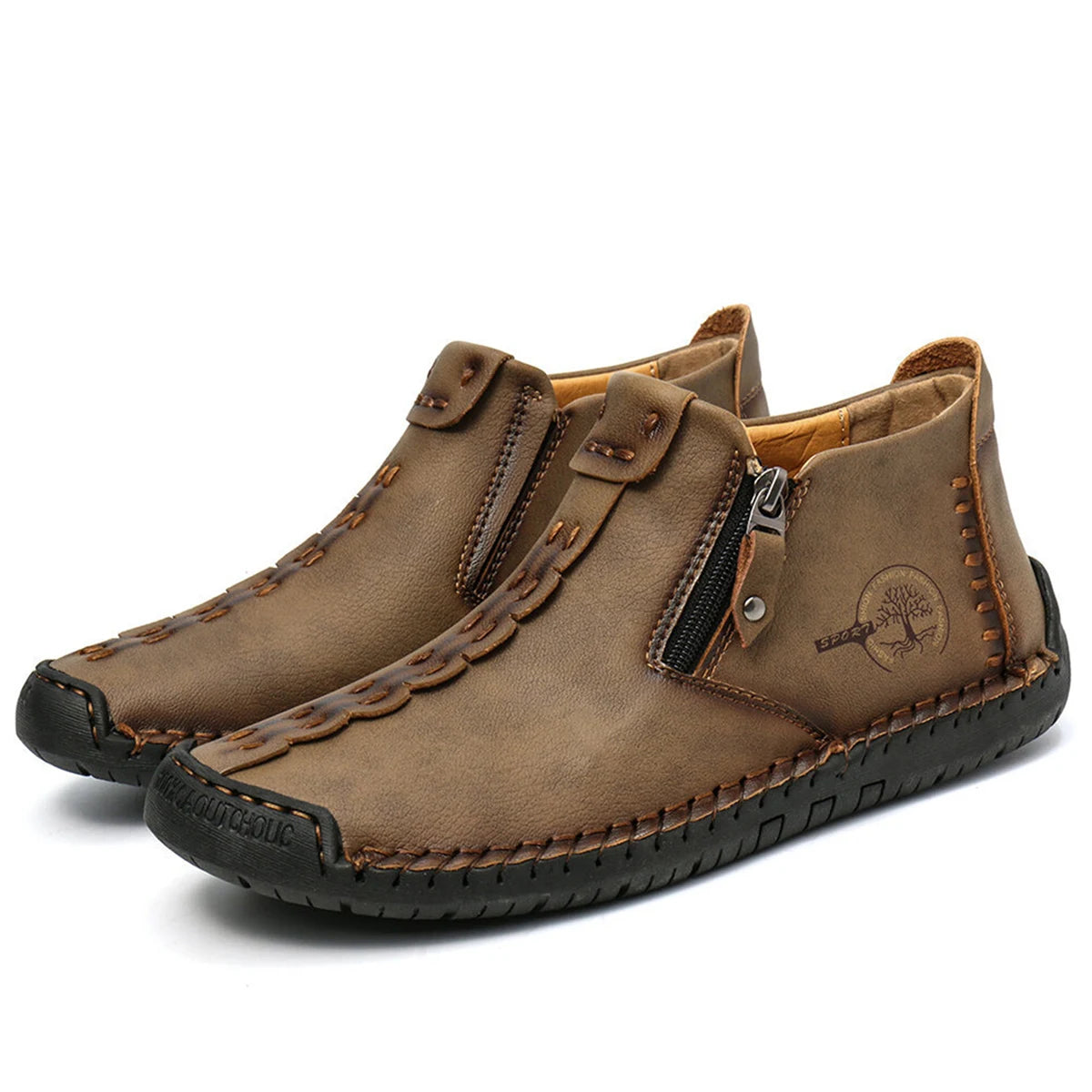 2026 New Style Comfortable Loafers Fashion Ethnic Style Casual Shoes Men's Slip-on Spring Breathable Boots Plus Size Ankle Boots
