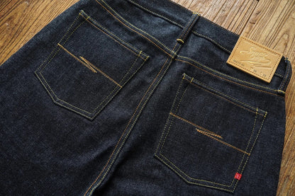 Mens Jeans Selvedge Denim Jeans for Man Silver Button Loose Fit Handmade 15 Oz