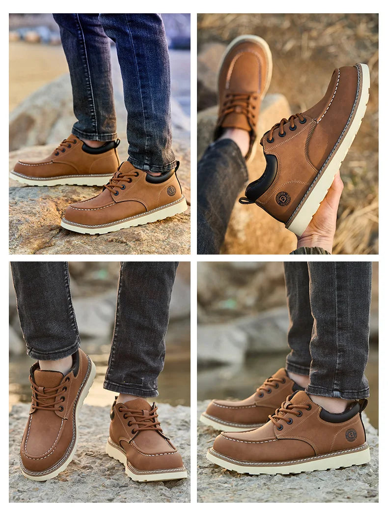 steel toe sneakers for men microfiber leather work shoes waterproof safety shoes industrial construction anti-slip work boots