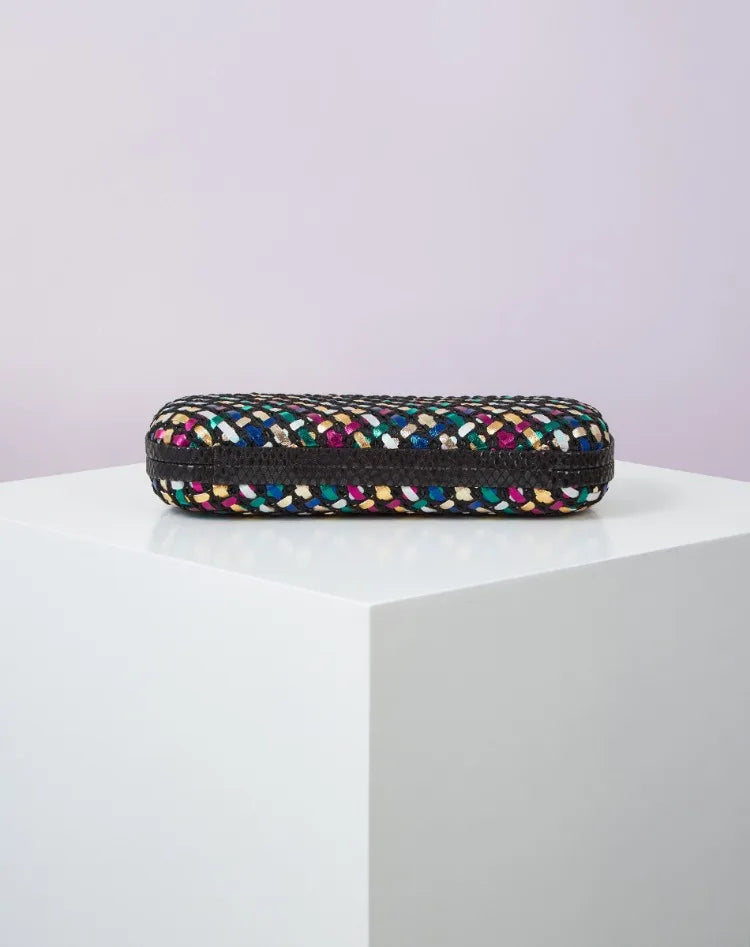 Hand Woven Clutch Purse Luxury For Women 2025 New High Grade Party Wedding Prom Mixed Colors Evening Bag Elegant Trend Chain Bag