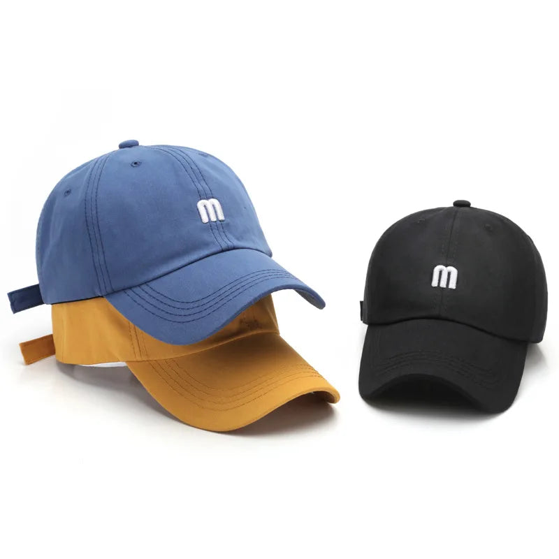 Fashion 100% Cotton Baseball Cap for Men and Women Letters Embroidered Snapback Hat Summer Sun Caps Unisex Casual Hip Hop Hats
