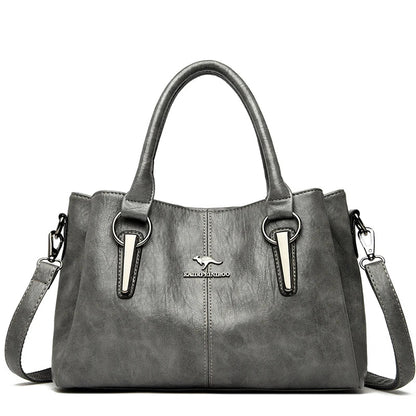 Genuine 3Layers High Quality Soft PU Leather Ladies Shoulder Crossbody Bags for Women  Luxury Handbags  Women  Designer A Main