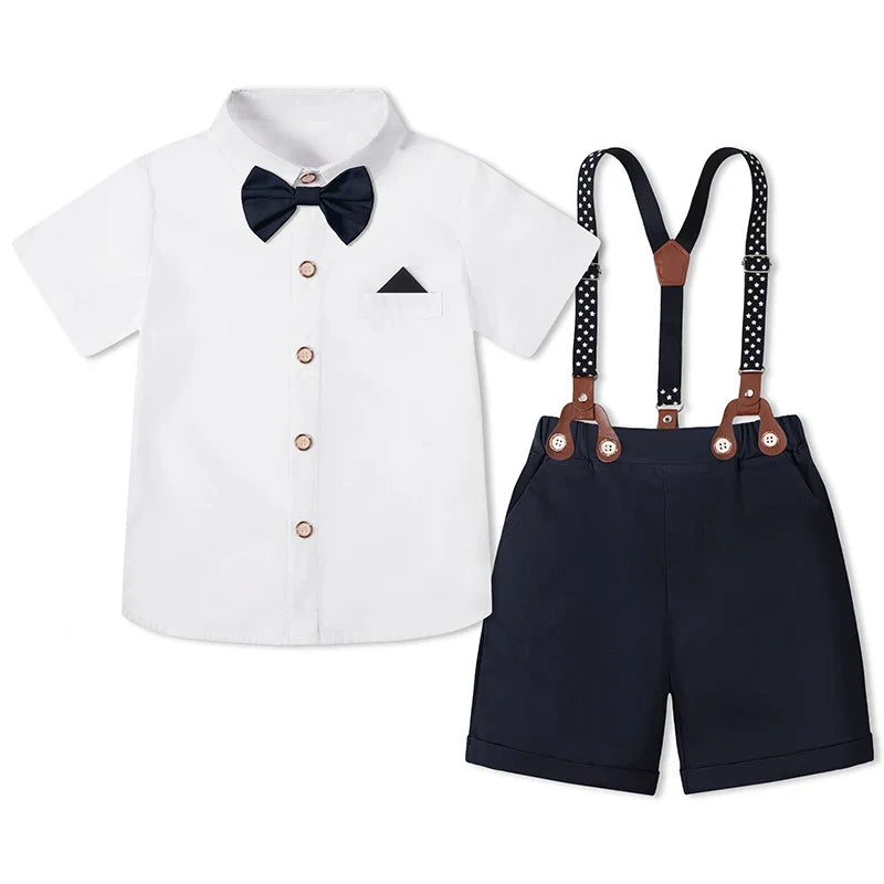 Baby Boy Clothes Toddler Wedding Outfit Kids Formal Birthday Party Suit Set Infant Graduation Piano Performance School Clothes