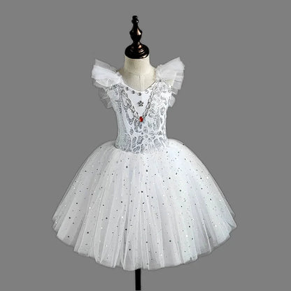 Children's Ballet Skirt Dance Girls Dress Tutu Performance Costume Flower Princess Ballet Girl Clothing Vestidos Kids Ballerine