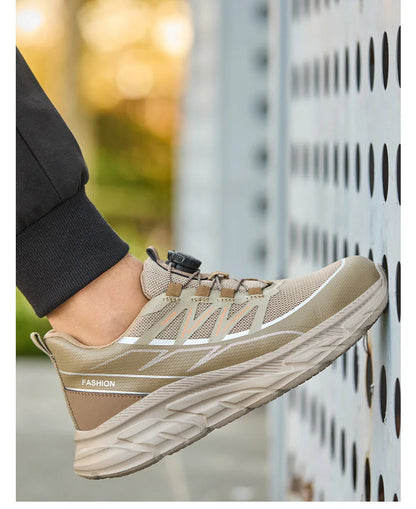Comfortable lightweight work shoes for men Waterproof non-slip safety shoes Anti Puncture Steel Toe Sneakers Protective Shoes