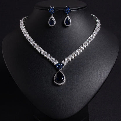 Pop Hot Stereo Jewelry Oil Painting Necklace Earrings Premium Multi-Color 2-Piece Wedding Travel Women's Holiday Gift M-1000